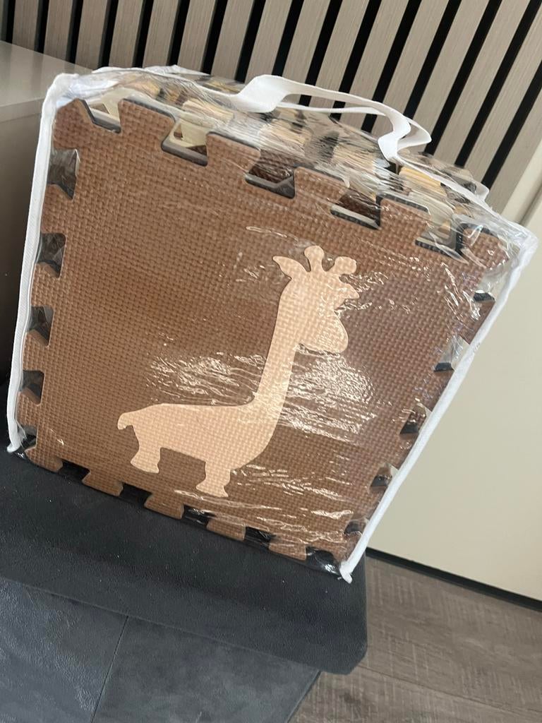 Baby speelmat - Puzzelmat met dierenfiguren 142x142 cm, Ophalen, Zo goed als nieuw, Speelkleed