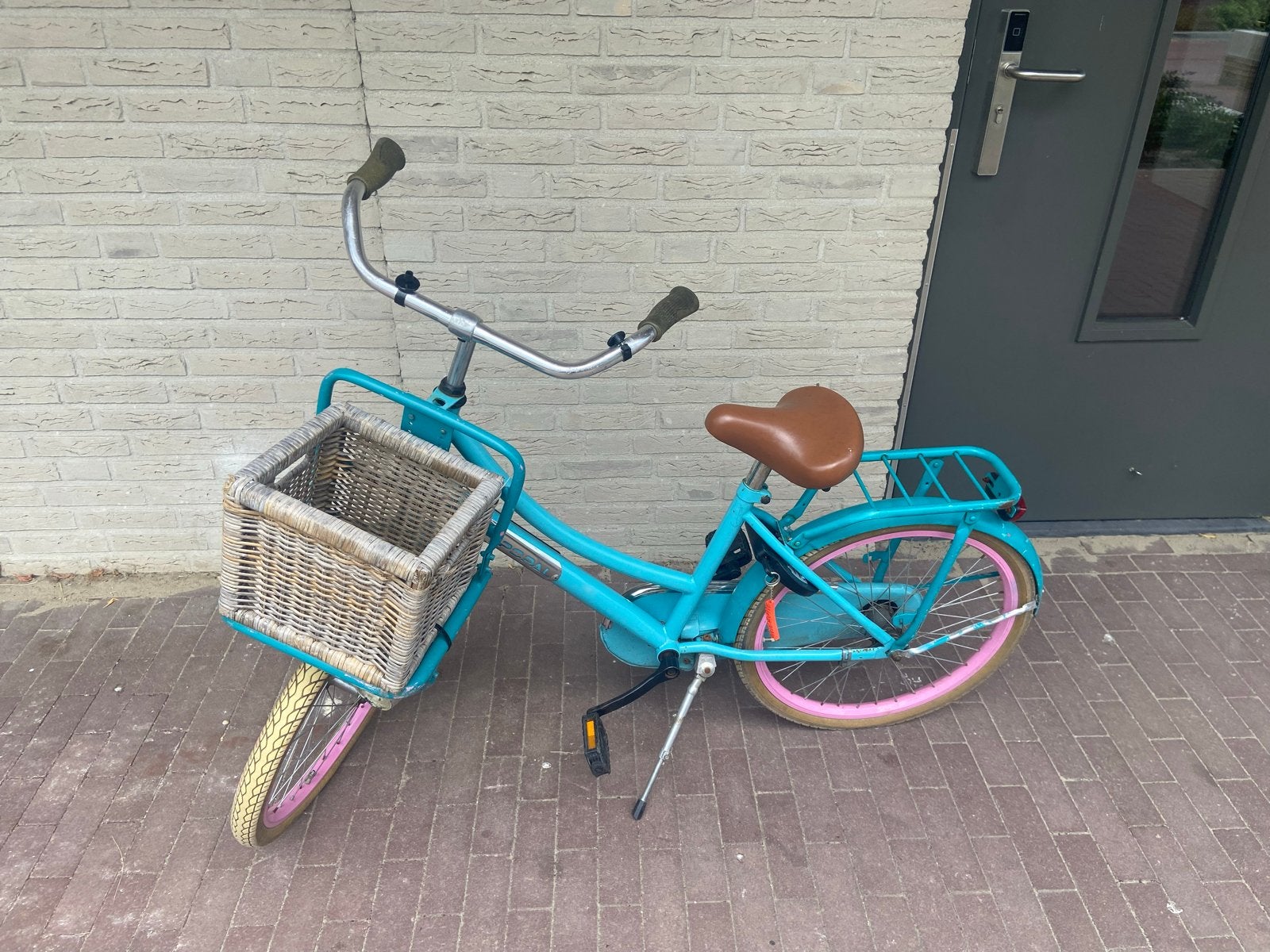 20 inch meisjesfiets met mandje, Fietsen en Brommers, Fietsen | Kinderfietsjes, Ophalen, Gebruikt, Terugtraprem, 20 inch of meer