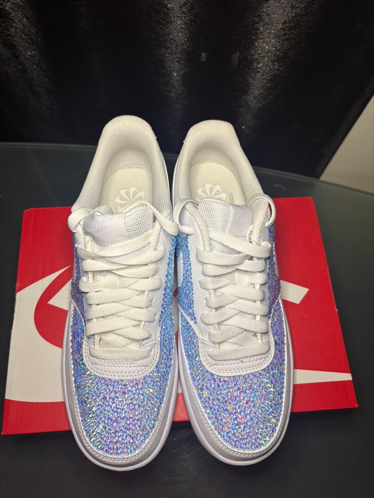 Rhinestone air force 1, Wit, Nieuw, Ophalen of Verzenden, Sneakers of Gympen