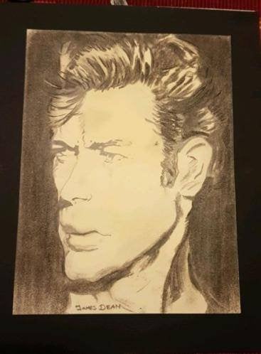 Originele potloodtekening James Dean, Ophalen