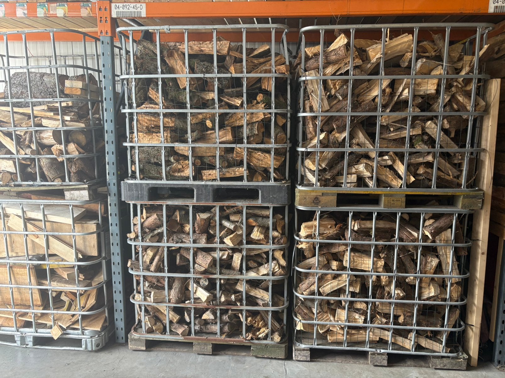 Brandhout in IBC-kratten – Coniferenhout & Perenhout, 3 tot 6 m³, Ophalen, Overige houtsoorten, Blokken