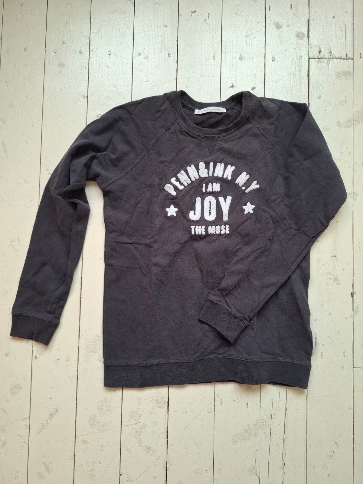 Penn&Ink trui donkergrijs met wit, maat 14, Kleding | Dames, Penn & Ink, Ophalen of Verzenden, Zo goed als nieuw, Maat 34 (XS) of kleiner