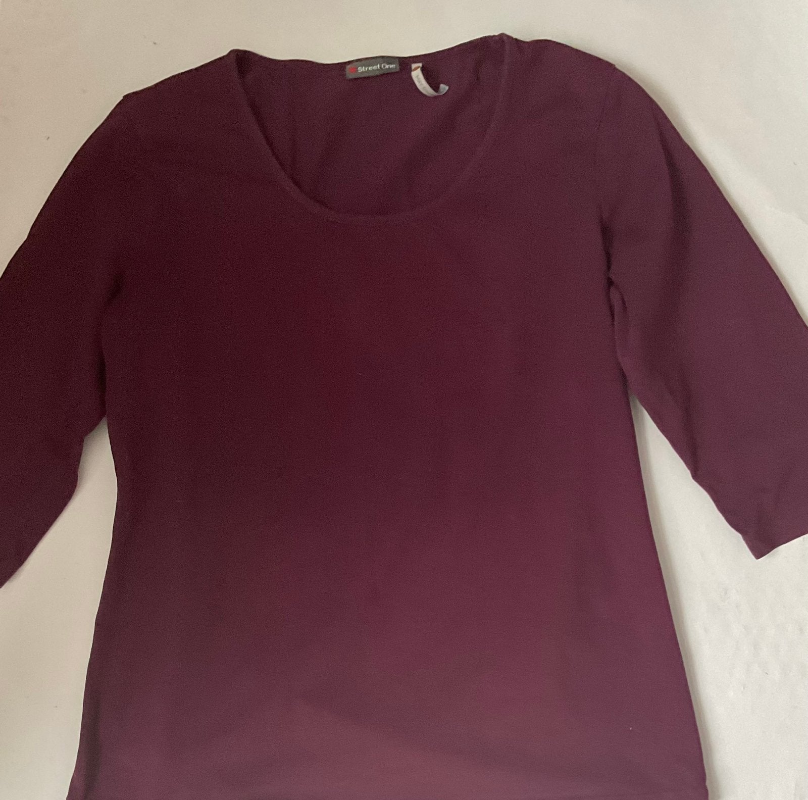 Paarse katoenen top STREET ONE 44, Kleding | Dames, Ophalen of Verzenden, Zo goed als nieuw, Paars, Shirt of Top