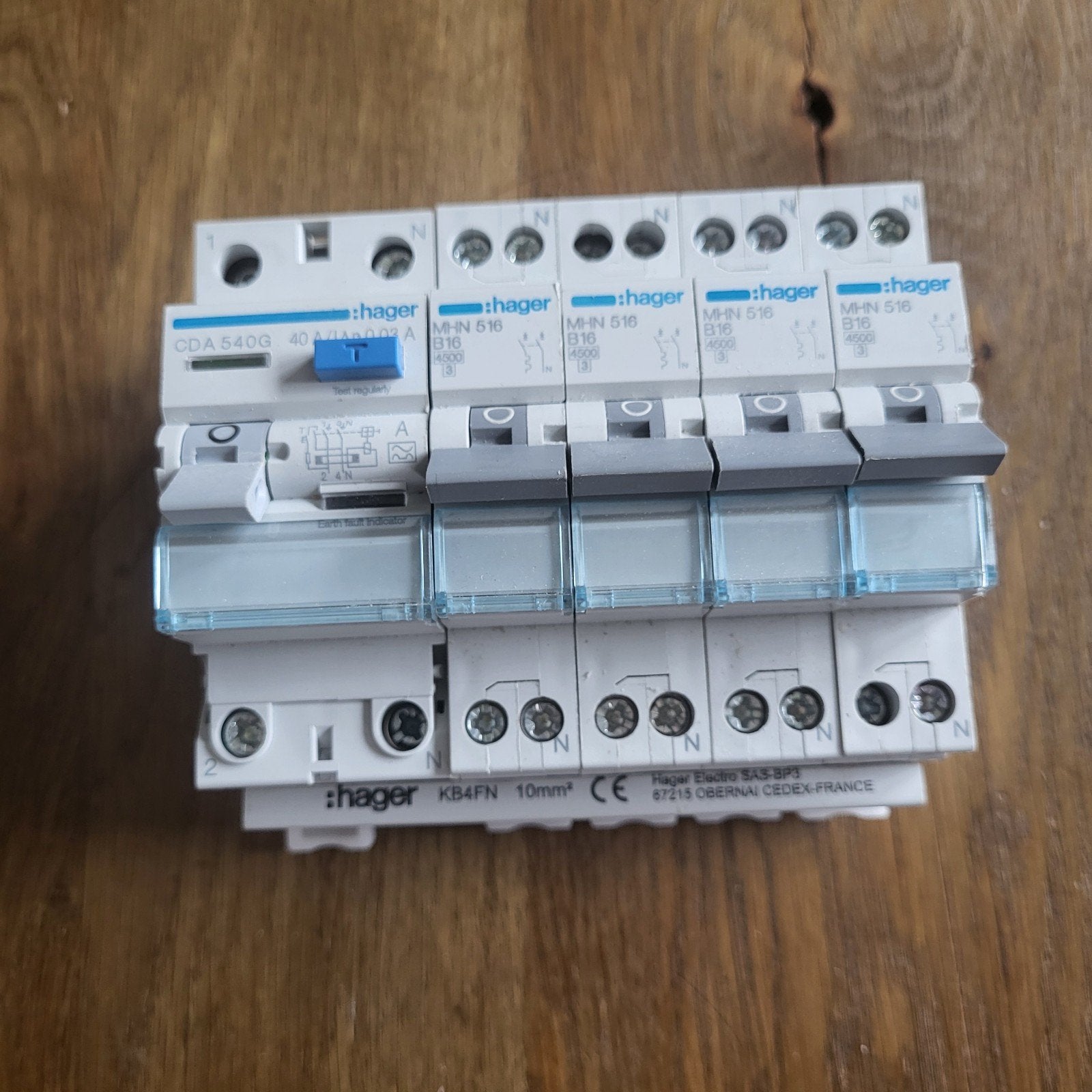 Hager Aardlekautomaat CDA540G en Installatieautomaten, Doe-het-zelf en Verbouw, Ophalen of Verzenden, Gebruikt, Hager, Aardlekautomaat