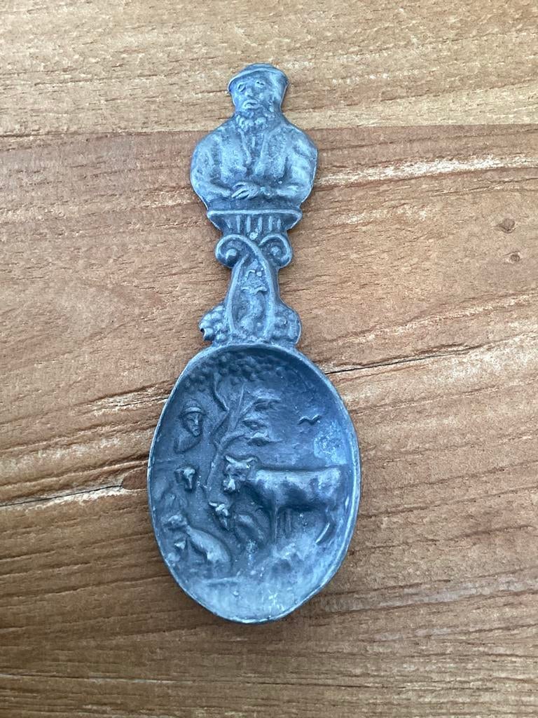 Oud Tin Lepeltje, van Oud Hollandse Tingieterij, Ophalen of Verzenden