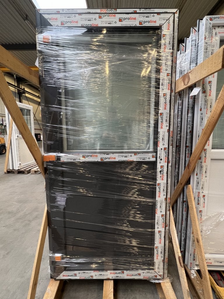 Kunststof buitendeur intrekprofiel antraciet 102x206, Doe-het-zelf en Verbouw, Niet ingevuld, 80 tot 100 cm, Niet ingevuld, Nieuw