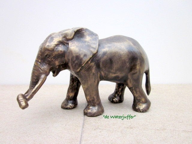 123*Bronzen olifant B (Boven €75 geen verzendkosten), Ophalen of Verzenden, Nieuw, Overige materialen, Dierenbeeld