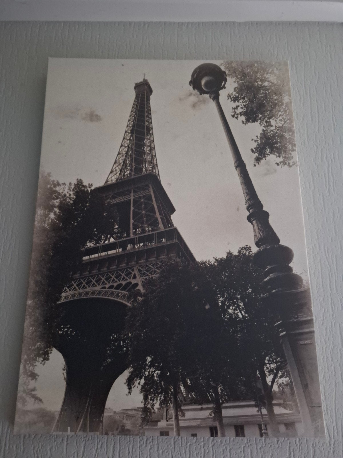 Canvas poster Eiffeltoren, Ophalen, 50 tot 75 cm, Foto of Poster, 50 tot 75 cm