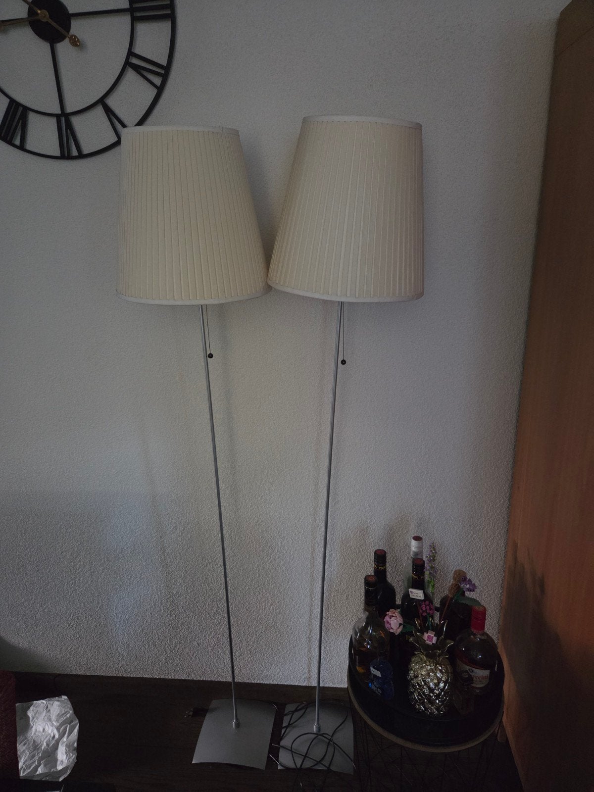 2 Stijlvolle Staande Lampen met E27 Fitting, Ophalen, Gebruikt, E27 (groot), 150 tot 200 cm