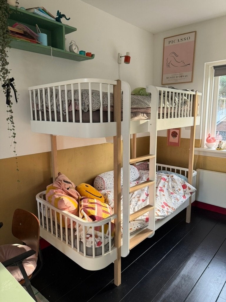 Oliver Furniture stapelbed Wood Original, incl. matrassen, Kinderen en Baby's, Kinderkamer | Bedden, Ophalen, 85 tot 100 cm, Gebruikt