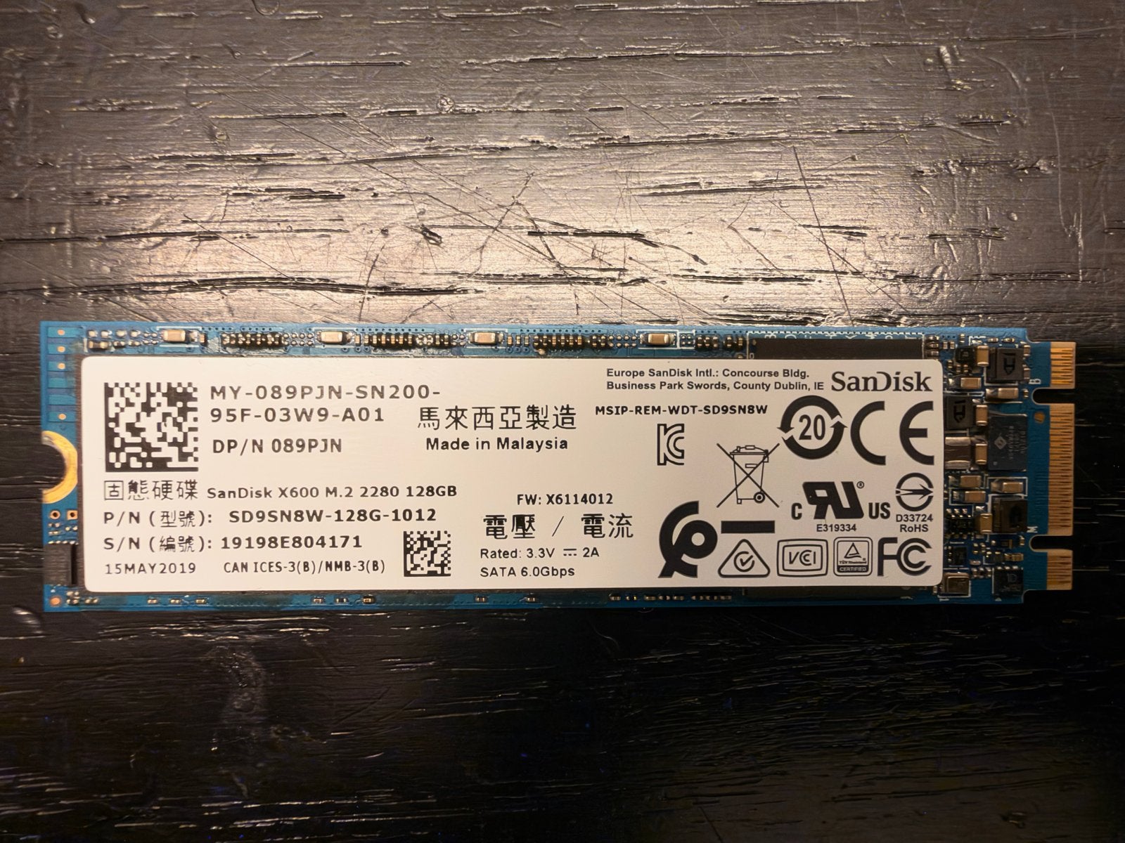 SanDisk X600 M.2 2280 128GB SSD, Intern, Gebruikt, Sandisk, Ophalen of Verzenden