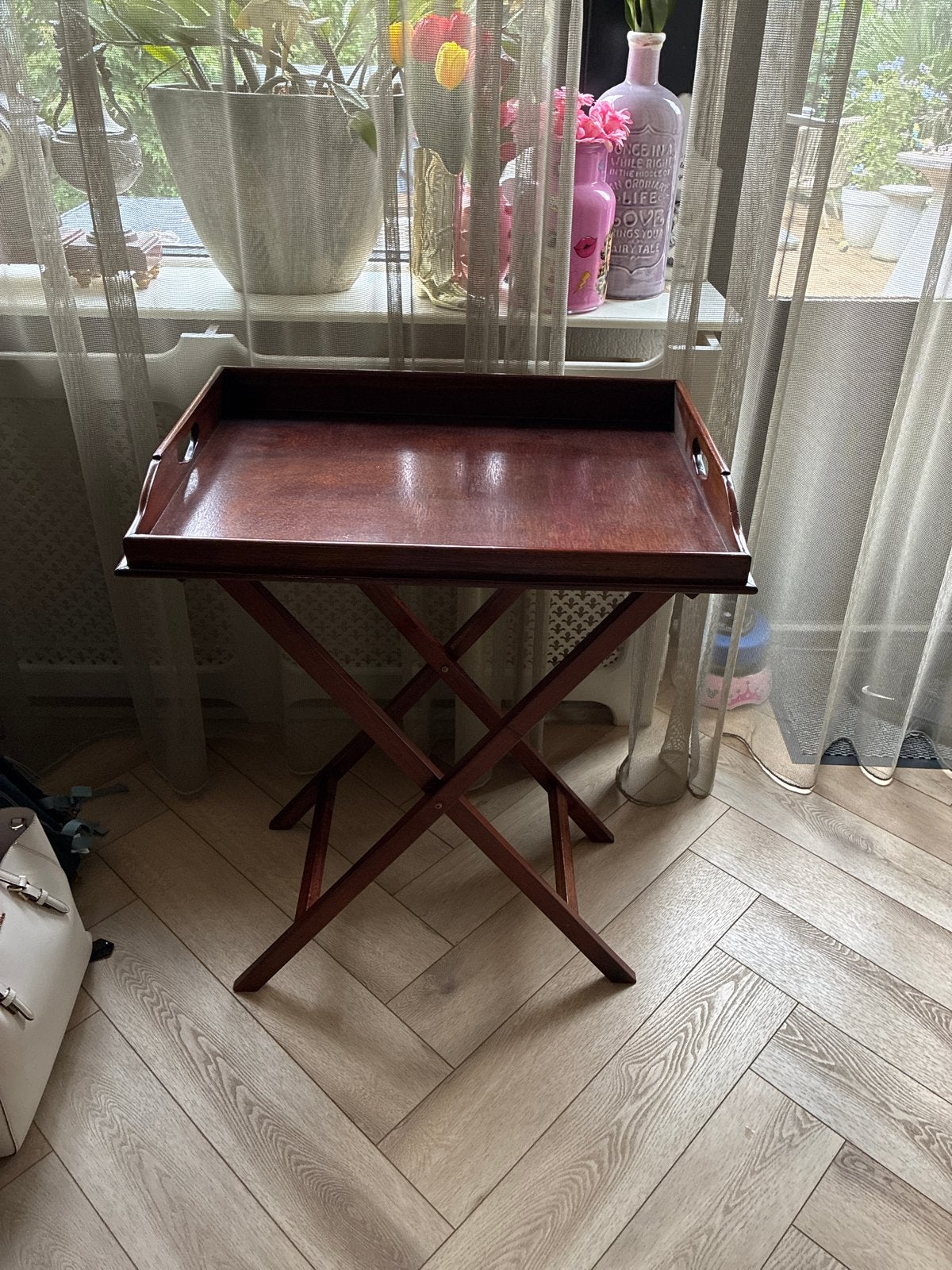Butlertafel  - inklapbaar, Gebruikt, 60 cm of meer, Rechthoekig, Hout