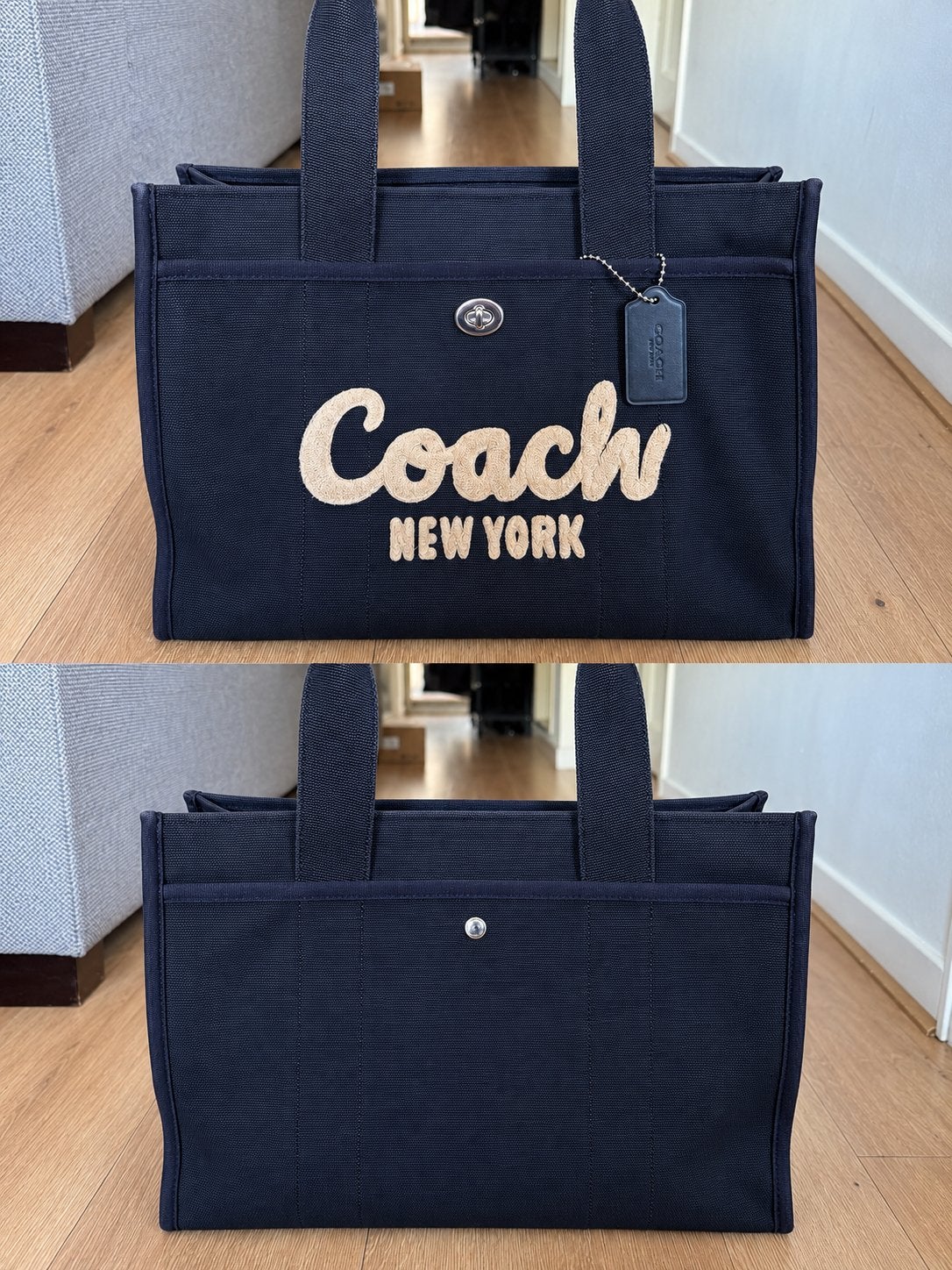 Coach Cargo Tote 42 Black - Zo goed als nieuw, Ophalen of Verzenden, Zo goed als nieuw, Zwart, Shopper