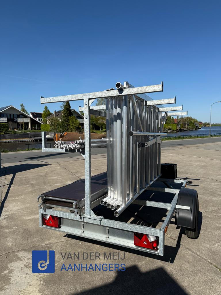 Euroscaffold Steigeraanhanger 250 + Rolsteiger 135x250x8,2m, Doe-het-zelf en Verbouw, Steigers, Ophalen, Nieuw, Rolsteiger of Kamersteiger