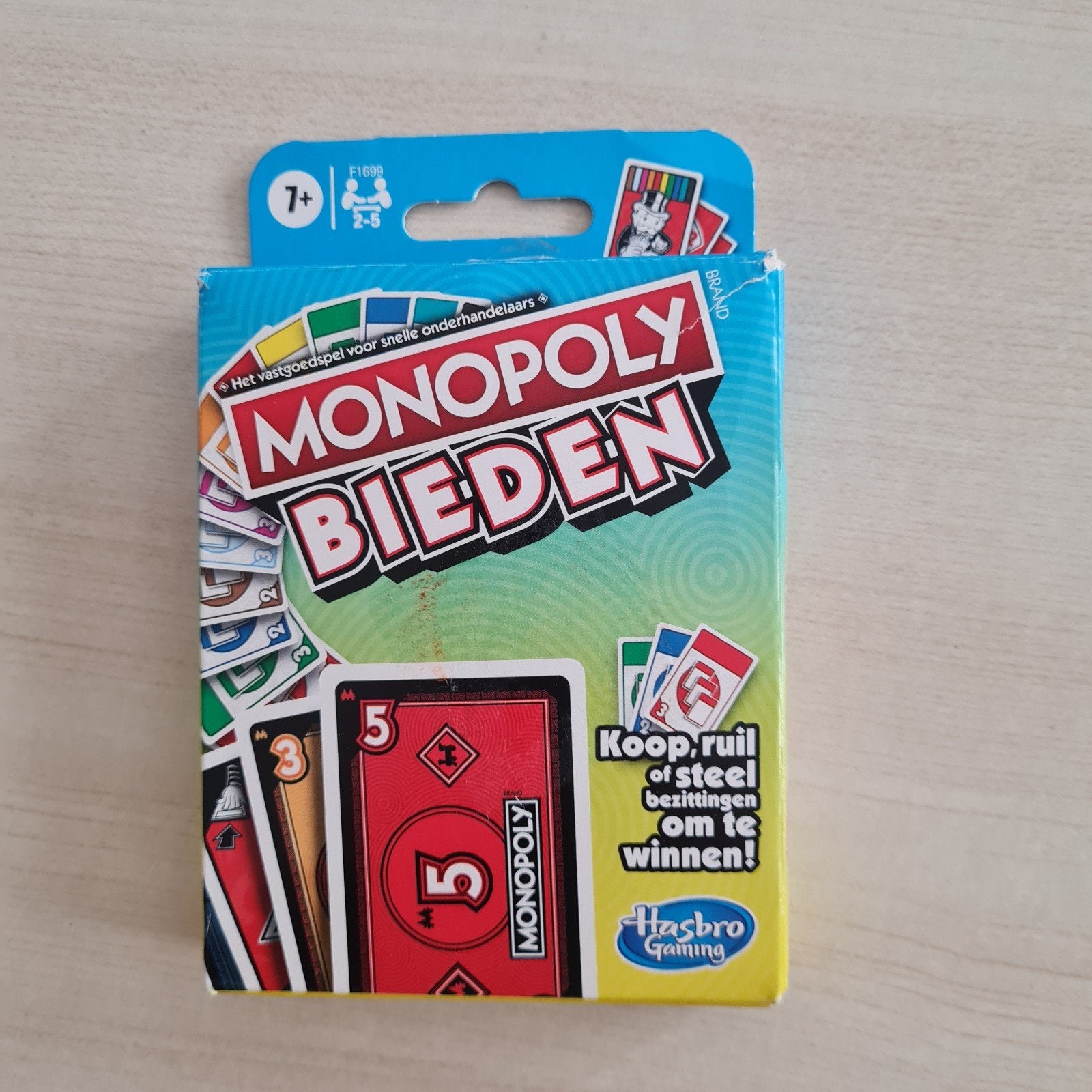 Monopoly Bieden Kaartspel - Snel en Strategisch, Hobby en Vrije tijd, Vijf spelers of meer, Ophalen of Verzenden, Zo goed als nieuw