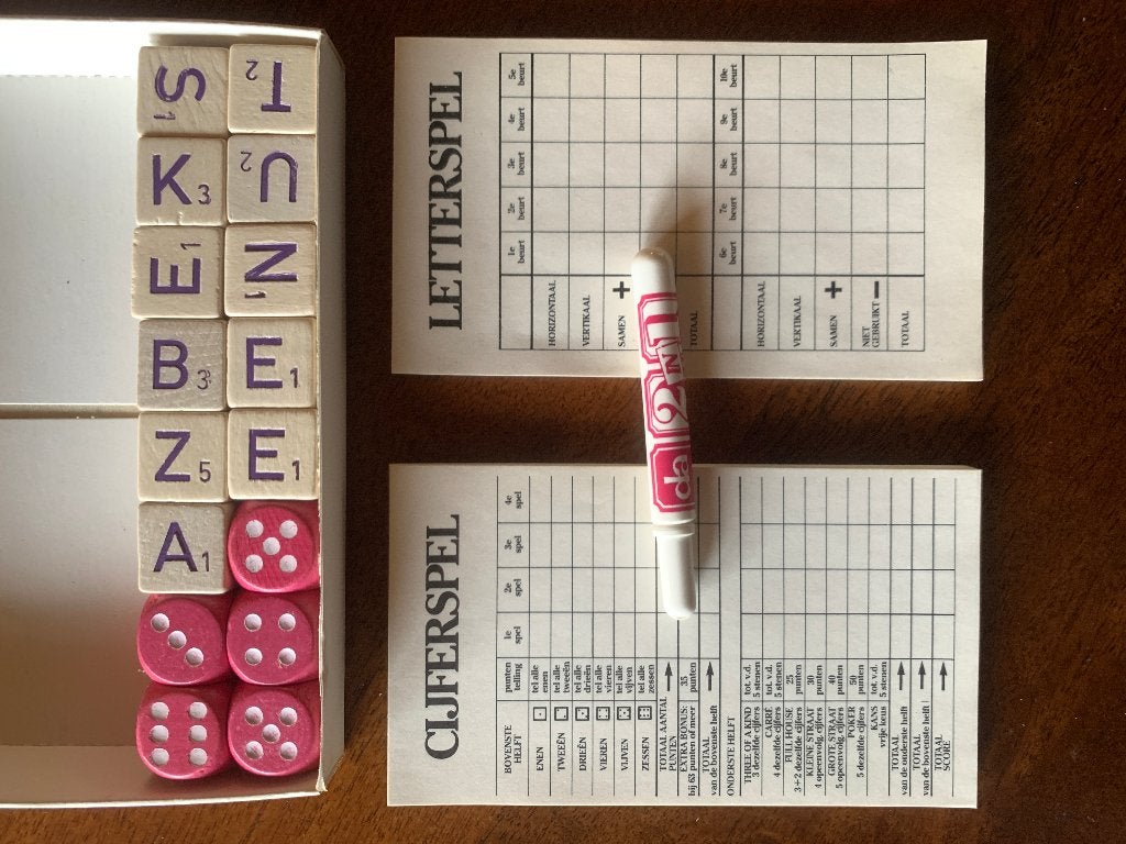 2 in 1 Cijfer & Lettercombinatiespel ‘81 Vintage DA drogist, Ophalen of Verzenden, Gebruikt