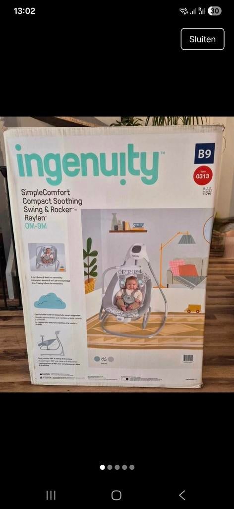 INGENUITY schommel en wip 2in1, Ophalen of Verzenden
