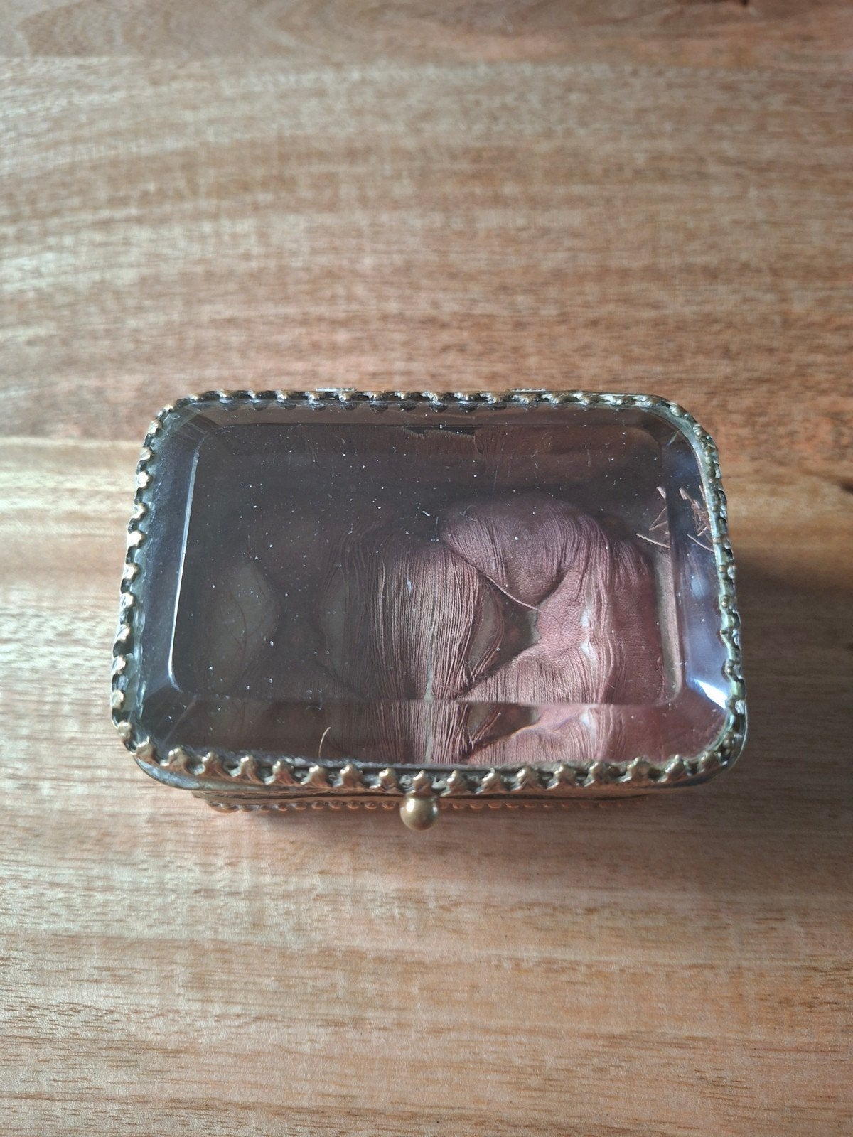 Ringendoosje sieradenkistje geslepen glas, Antiek en Kunst, Ophalen