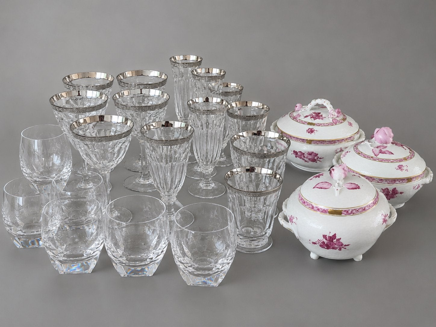 Moser crystal, Herend porcelain, Verzamelen, Ophalen, Zo goed als nieuw, Porselein