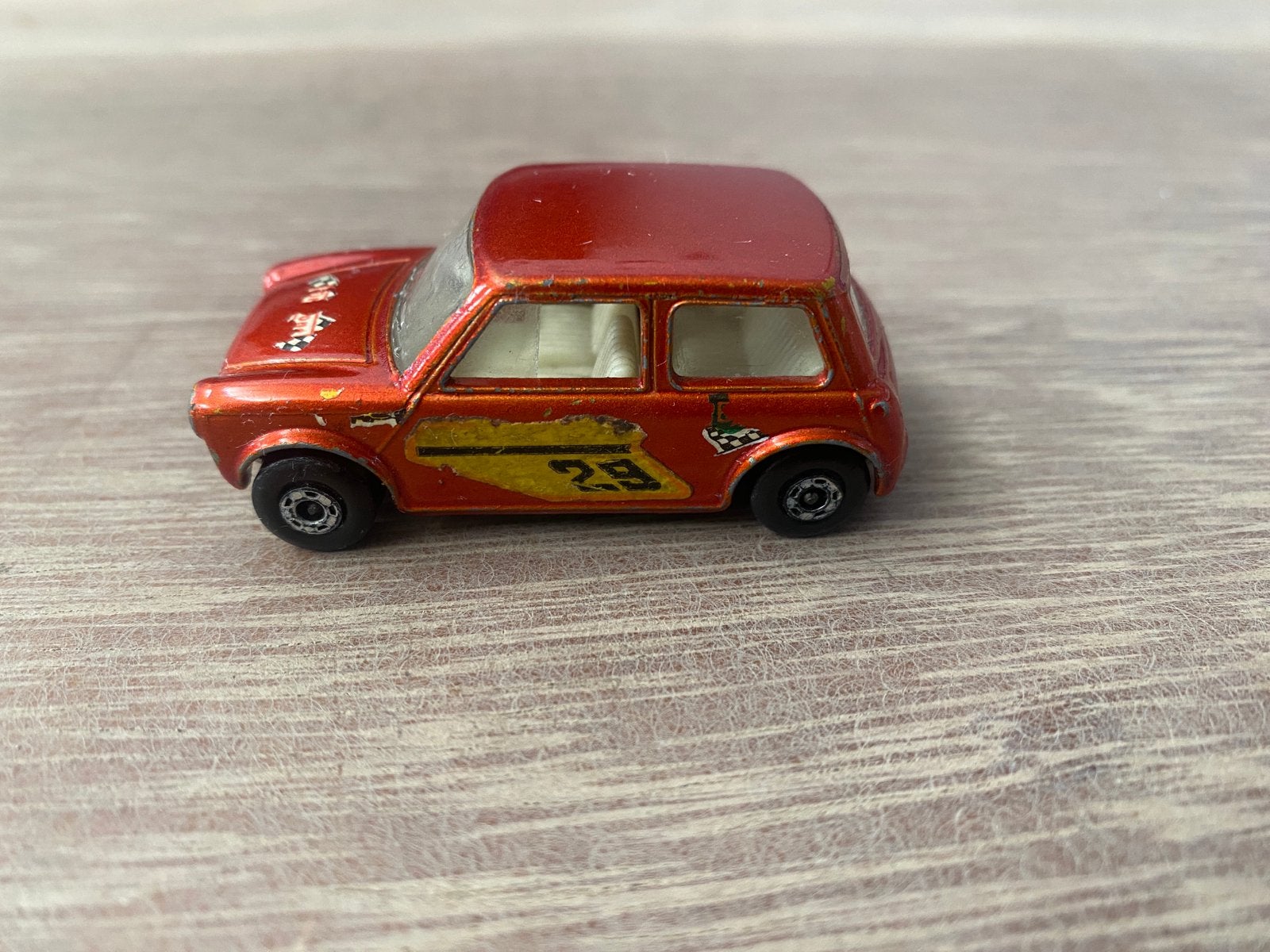 Vintage Matchbox Lesney Superfast No. 29 Racing Mini – 1970, Ophalen of Verzenden, Zo goed als nieuw, Auto
