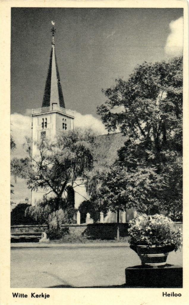 Witte Kerkje - Heiloo - 1958 gelopen, Verzamelen, Ophalen of Verzenden, 1940 tot 1960, Gelopen, Noord-Holland