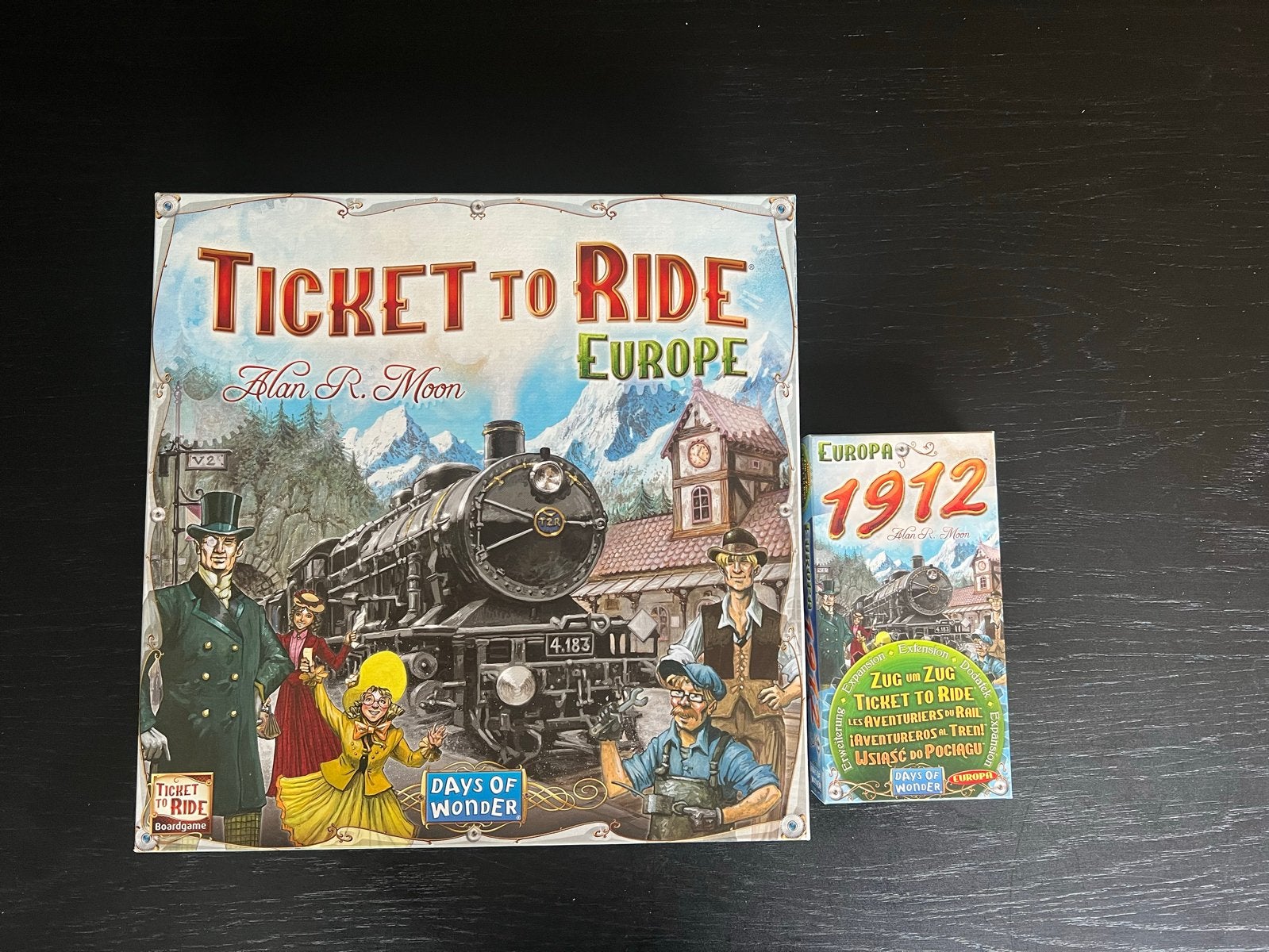 Ticket to Ride Europe + Europa 1912 uitbreiding, Een of twee spelers, Ophalen of Verzenden, Zo goed als nieuw