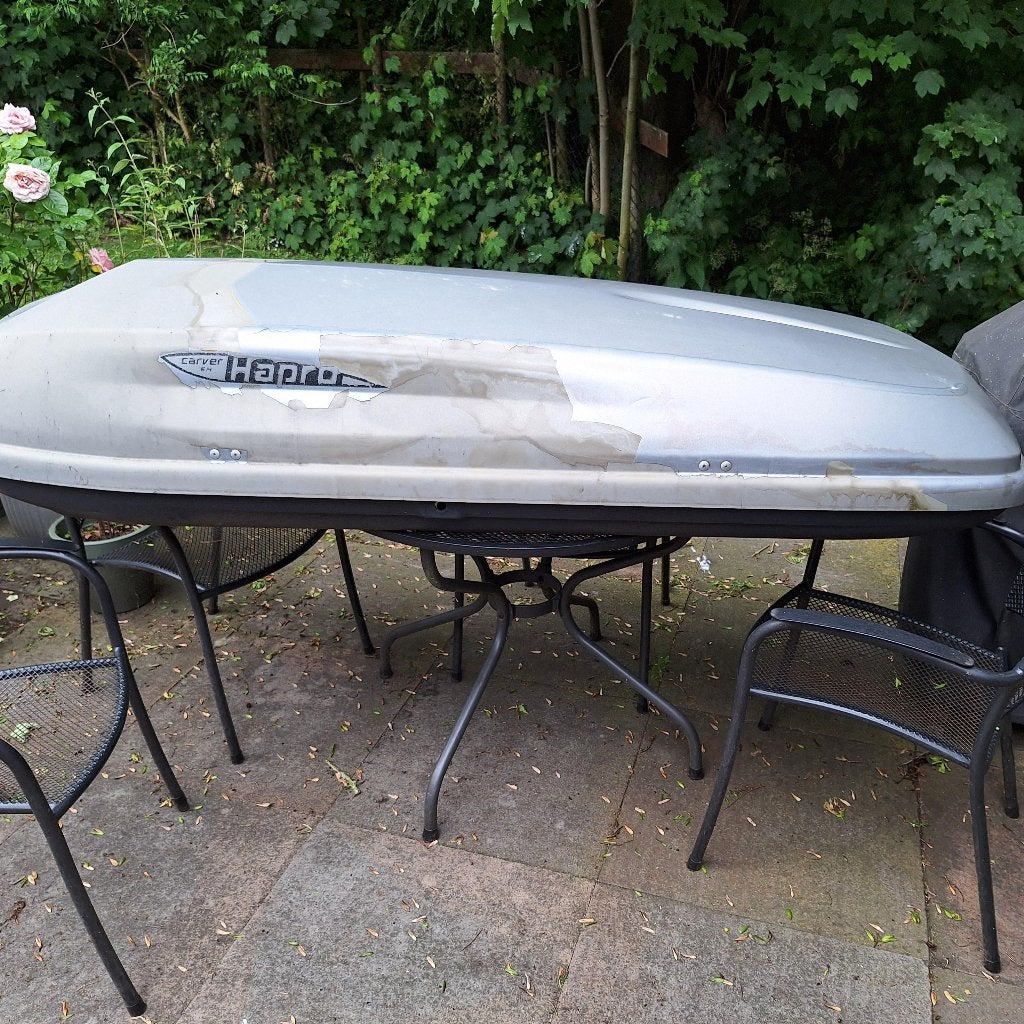 GOED LEZEN! Dakkoffer bak en deksel Hapro carver 6.4, Auto diversen, Ophalen, Gebruikt