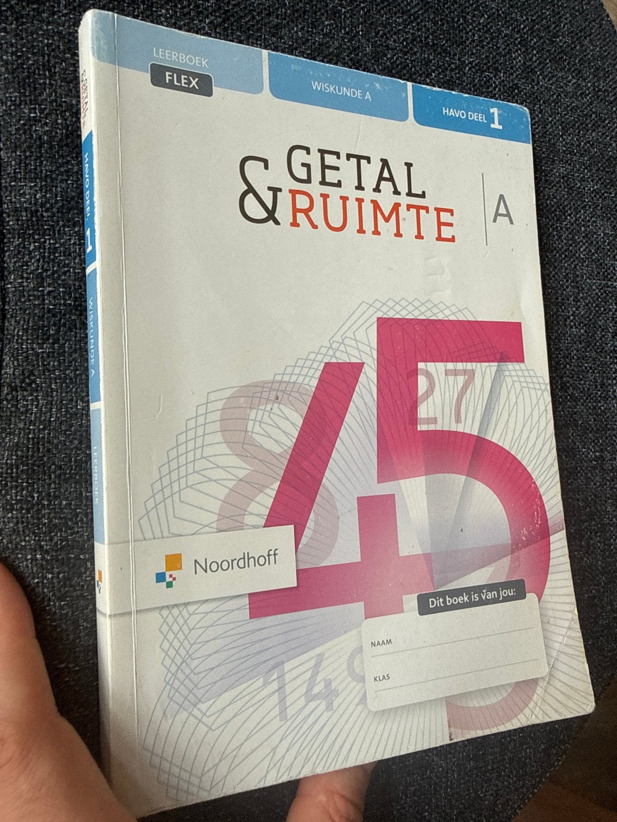 Getal & Ruimte 12e editie HAVO A deel 1 - Wiskunde Leerboek, Boeken, Ophalen of Verzenden, Beta, Zo goed als nieuw, Overige niveaus