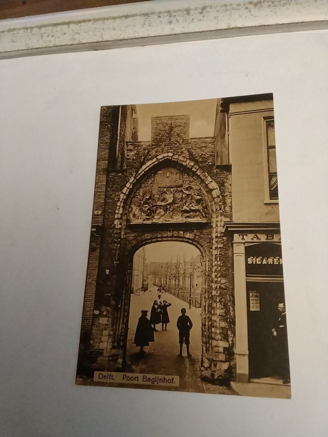 Oude Ansichtkaart Delft: Poort Bagijnhof - Zeldzaam, Ophalen of Verzenden, Voor 1920, Ongelopen, Zuid-Holland