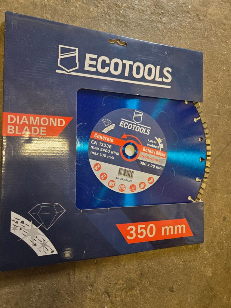 ECOTOOLS Diamantzaagblad 350 mm voor beton, Doe-het-zelf en Verbouw, Gereedschap | Zaagmachines, Cirkelzaag, 70 mm of meer, Nieuw