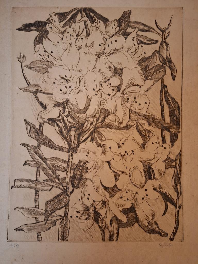 Ets Bloemstilleven van Greta pitlo, Ophalen of Verzenden