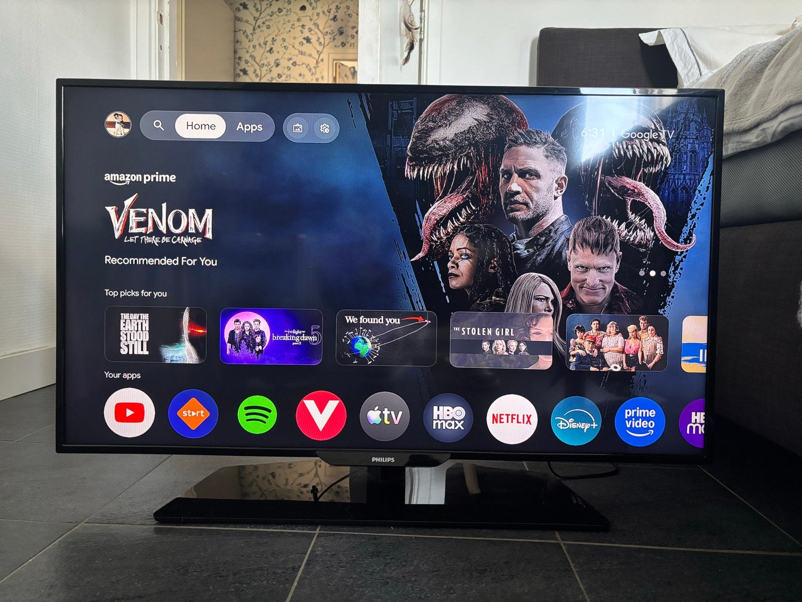 Philips televisie 41 inch met Chromecast, Audio, Tv en Foto, Televisies, Ophalen, Philips, 50 Hz, Zo goed als nieuw