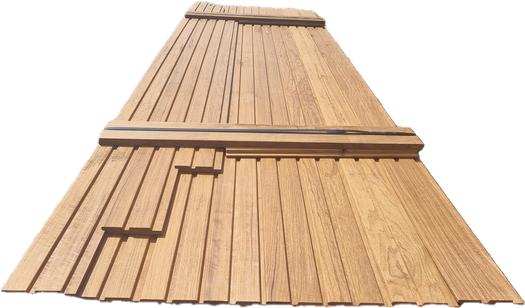 4.42 m2 Dubbel Rhombus profiel - hardhout - nr: HP52, Tuin en Terras, Palen, Balken en Planken, Ophalen, Planken, Nieuw, Hardhout