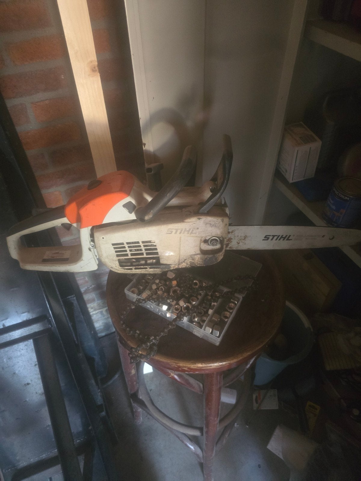 Stihl MS 201 C Kettingzaag - Zo goed als nieuw, Ophalen, Zo goed als nieuw, Kettingzaag, Stihl