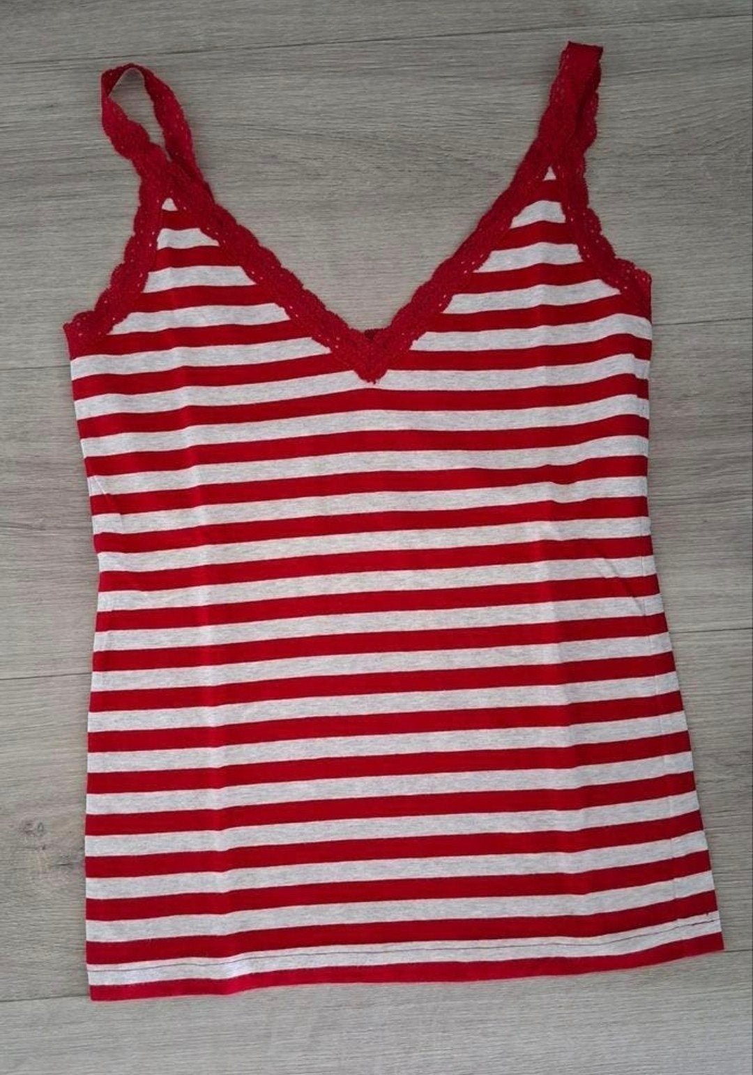 Rood streep topje maat M  Esprit, Kleding | Dames, Tops, Ophalen of Verzenden, Zo goed als nieuw, Rood, Zonder mouw
