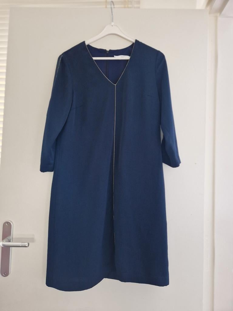 Jurk merk Xandres donkerblauw maat M 38, Maat 38/40 (M), Blauw, Ophalen of Verzenden, Knielengte