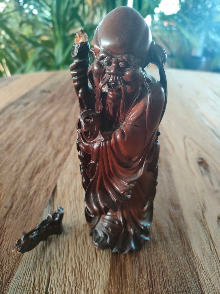 Vintage Chinees houtsnijwerk, Antiek en Kunst, Kunst | Beelden en Houtsnijwerken, Ophalen