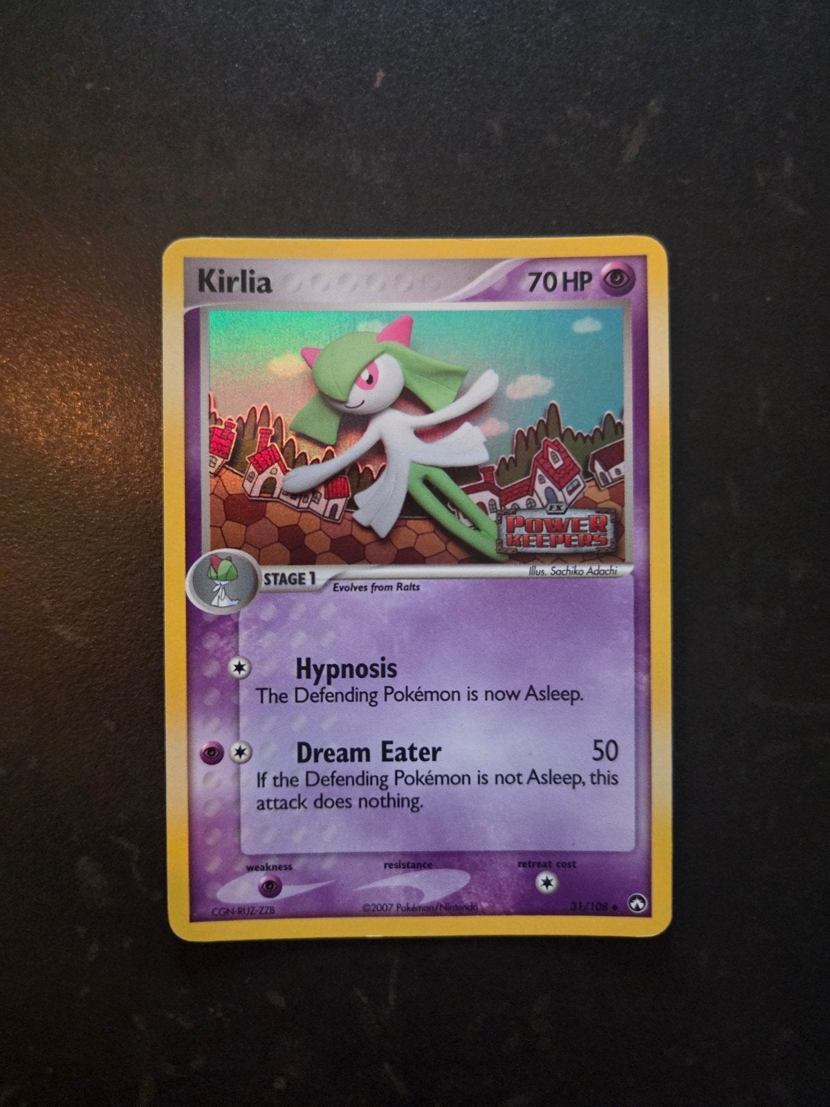 Kirlia - Pokemon kaarten, Ophalen of Verzenden, Zo goed als nieuw, Losse kaart, Foil