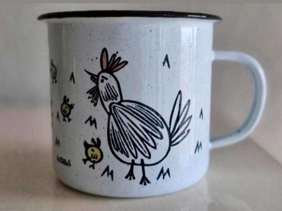 Beker met Kip en Vos, Ophalen of Verzenden, Zo goed als nieuw, Overige stijlen, Kop(pen) en/of Schotel(s)