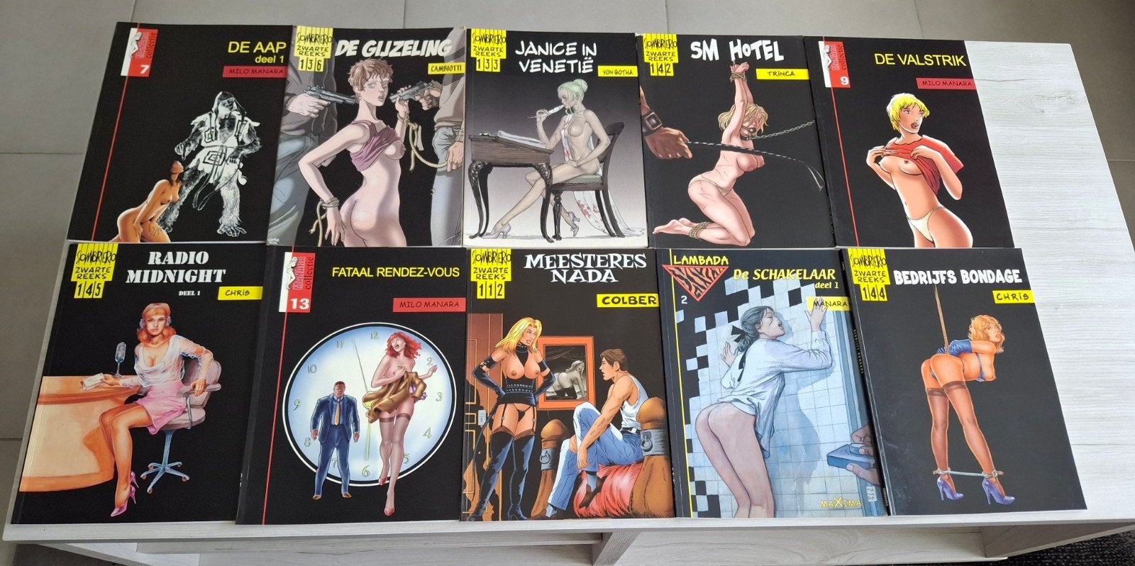 stripboeken van sombrero zwarte reeks in een set, Meerdere stripboeken, Ophalen of Verzenden