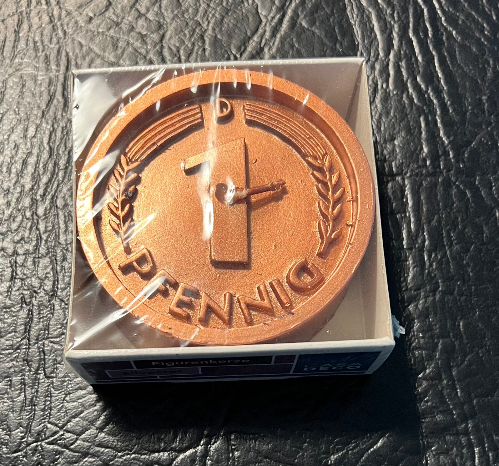 Nieuw figuur kaars Duitse penning 1 pfennig geld munt, Ophalen of Verzenden, Nieuw, Bruin, Kaars