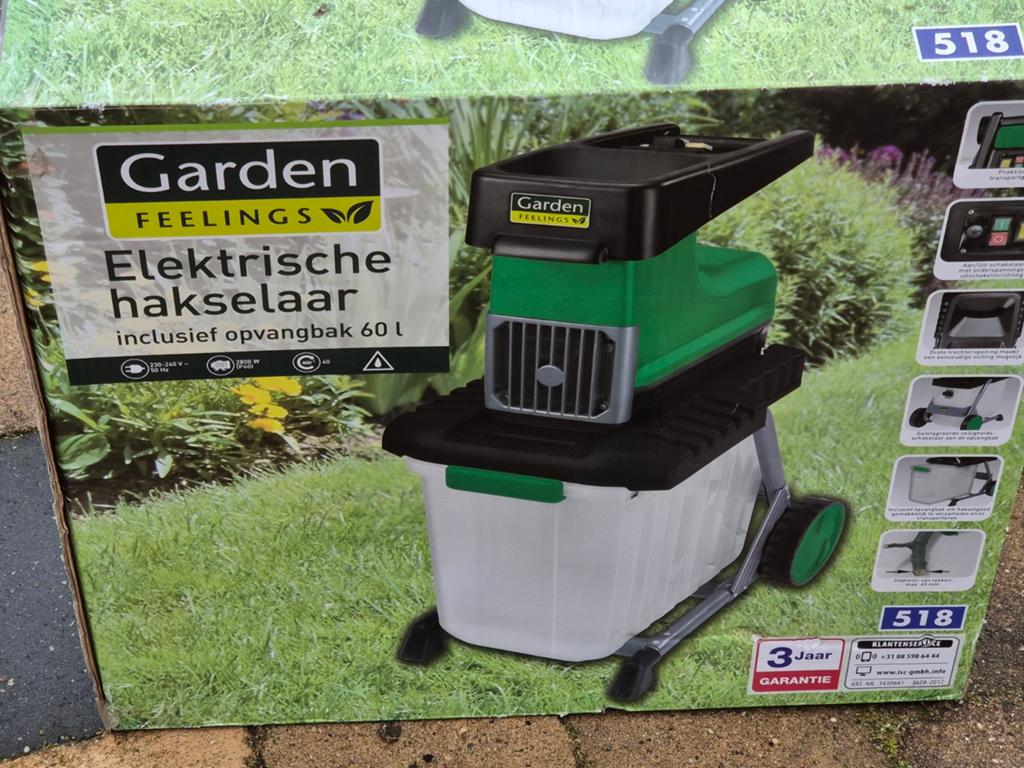 Garden Feelings Elektrische Hakselaar 2800W met opvangbak, Ophalen of Verzenden