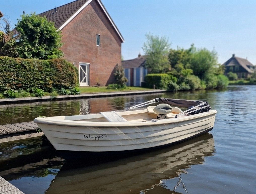 boot crescent 410 met 8pk 2takt buitenboordmotor en trailer, Watersport en Boten, Motorboten en Motorjachten, Ophalen, Polyester