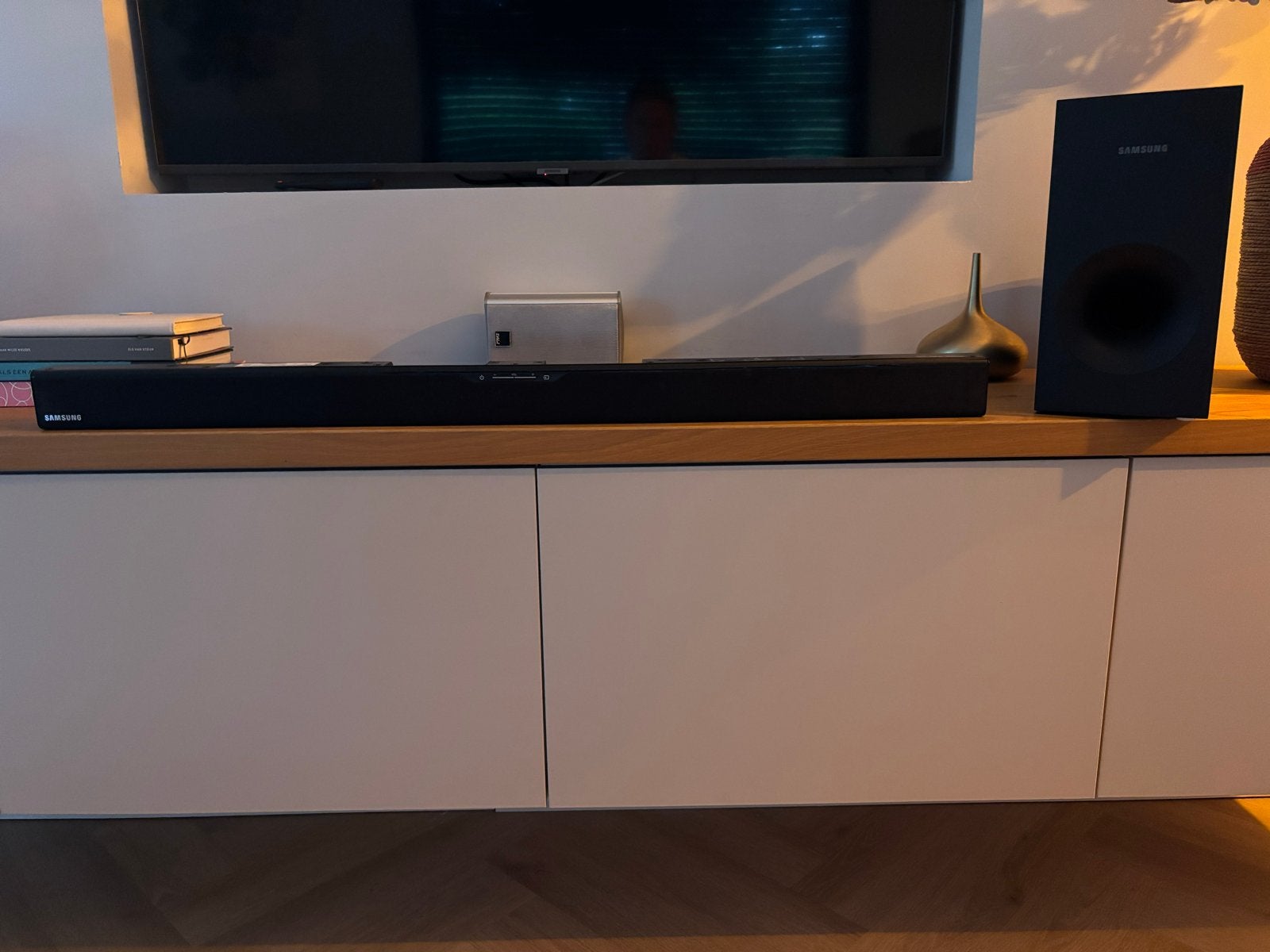 Samsung HW-J355 Soundbar met externe subwoofer, Ophalen of Verzenden, Bluetooth, Gebruikt