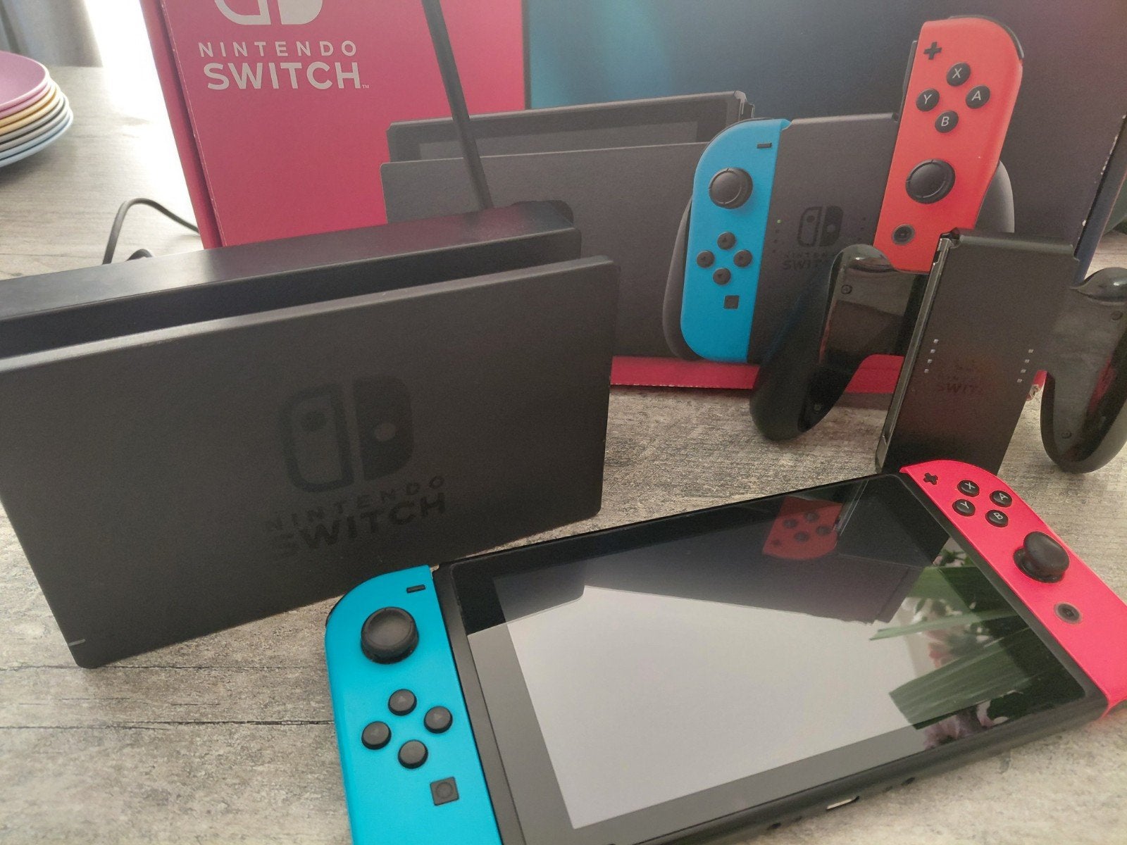 Nintendo Switch 2019 Upgrade met 2 controllers, Ophalen of Verzenden, Zo goed als nieuw, Met 2 controllers, Switch 2019 Upgrade