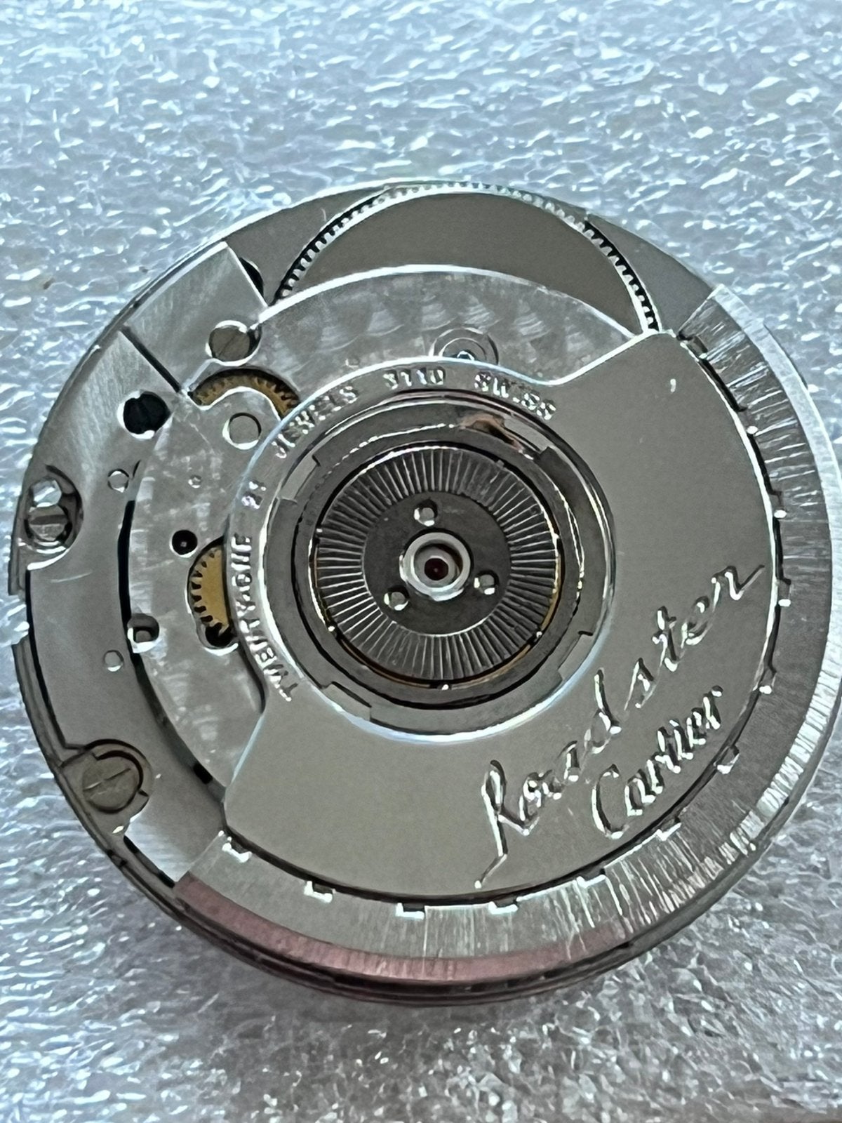 Uurwerk, wijzerplaat en wijzers Cartier Roadster, Ophalen of Verzenden, Staal, Overige merken
