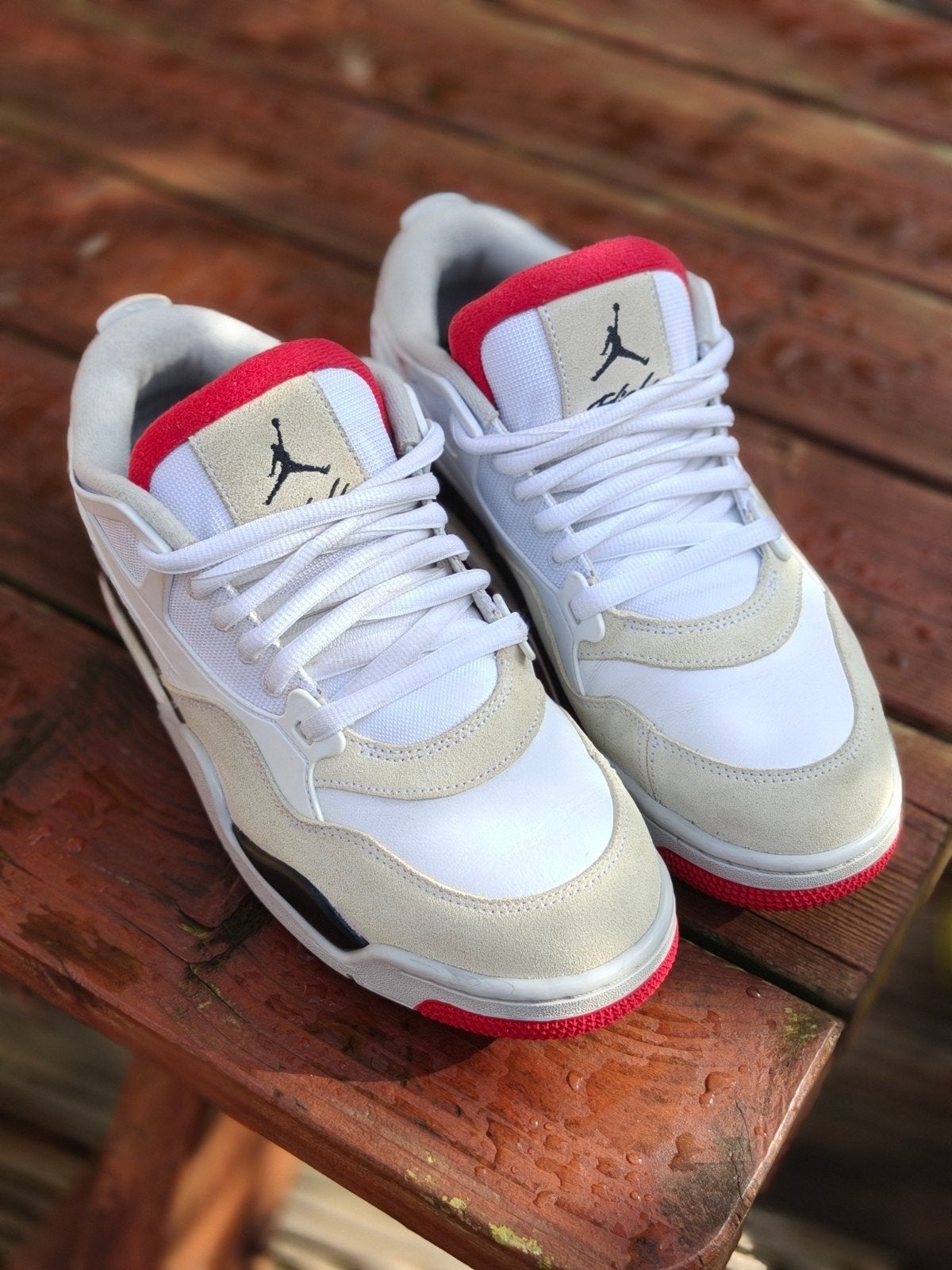 Nike Air Jordan 4 RM - Maat 44, Kleding | Heren, Wit, Ophalen of Verzenden, Sneakers of Gympen, Gedragen