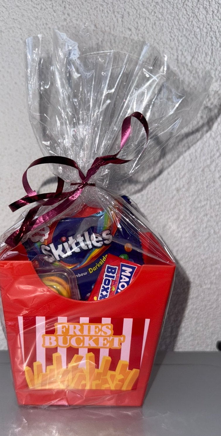 Snoep pakketje in friet bakje plastic, Ophalen, Zo goed als nieuw, Overige typen, Verjaardag