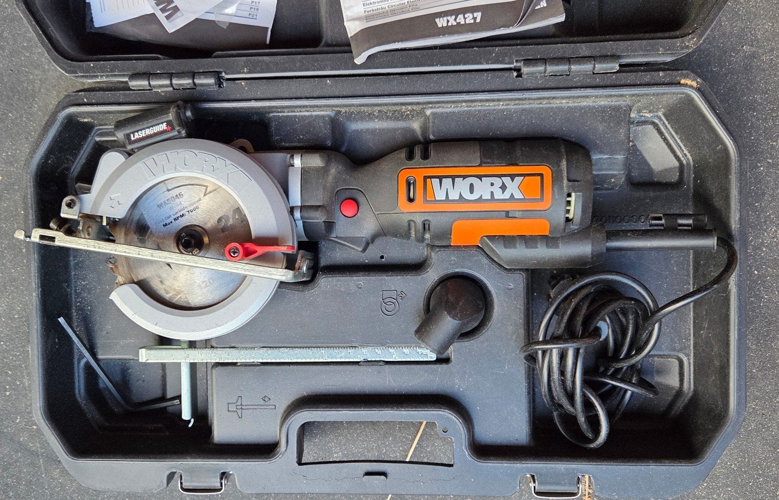Worx WX427 compact Cirkelzaag. Weinig gebruikt, Gebruikt, Cirkelzaag, 70 mm of meer, Worx
