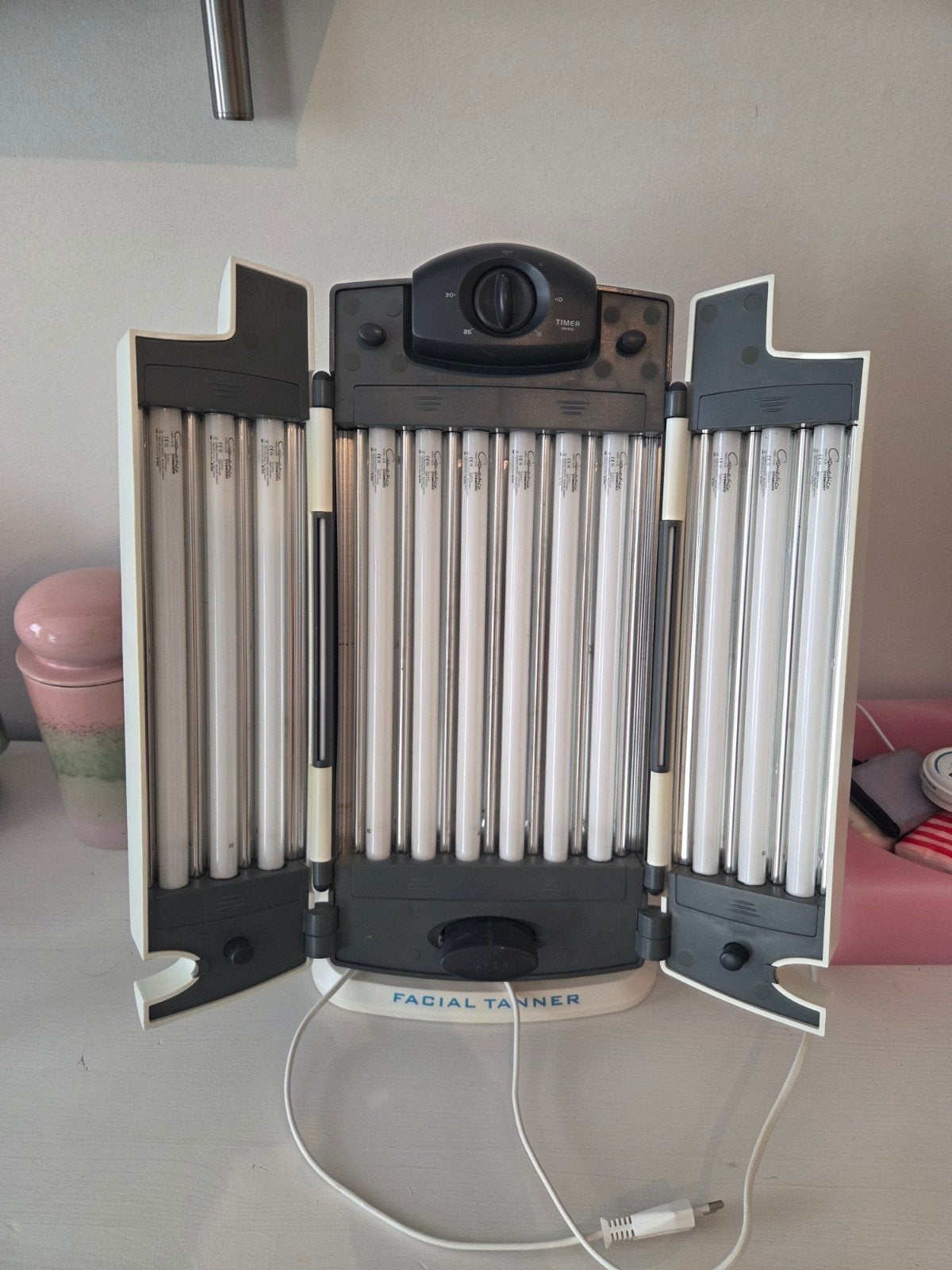 Gezichtsbruiner - Facial Tanner, Witgoed en Apparatuur, Zonnebanken en Gezichtsbruiners, Ophalen, Gebruikt, Gezichtsbruiner, 10 tot 15 lampen